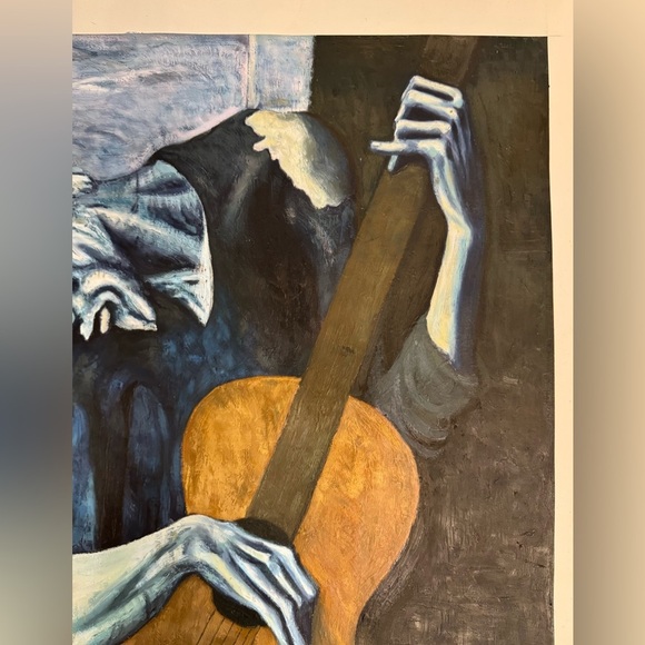 Picasso Replica Painting on Canvas - The Old Guitarist - Picture 3 of 6